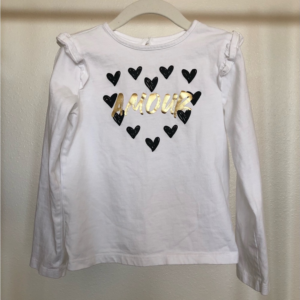 Janie and Jack Amour Ruffle Tee